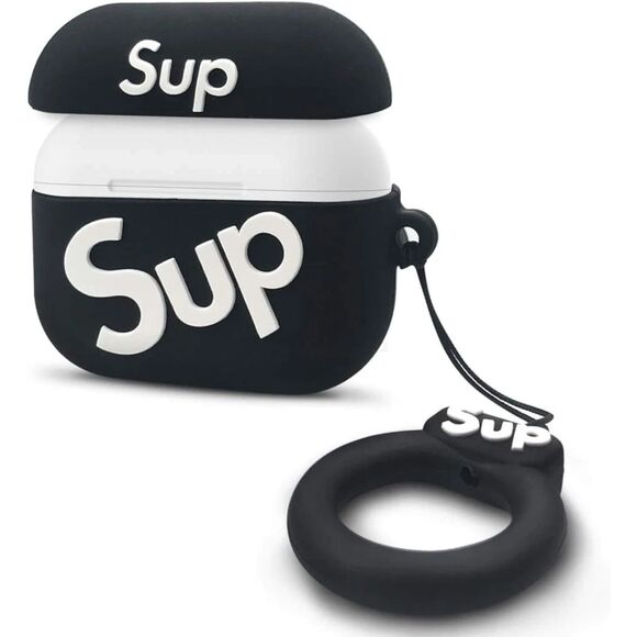 Apple AirPods Pro (Gen 1&2) Case/Cover - Black Sup Silicone Airpods Pro Cover - Picture 7 of 8